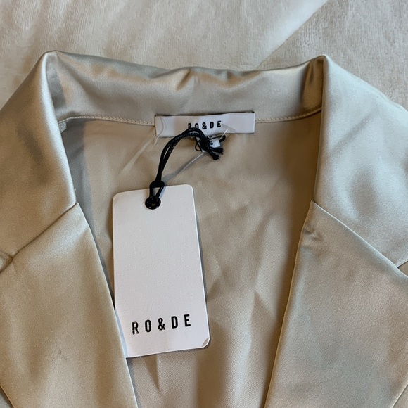 NWT RO&DE silky slightly cropped blouse - Picture 8 of 13